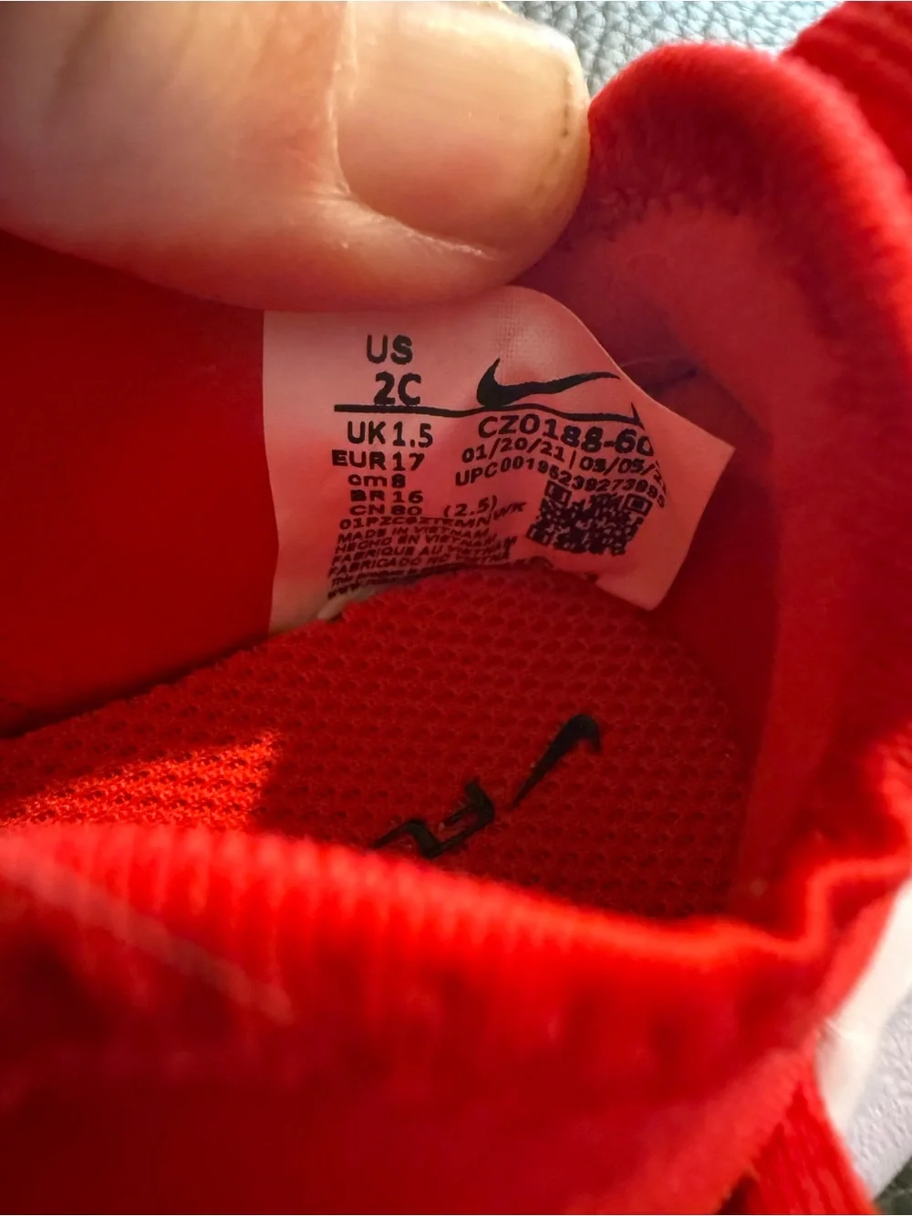 Nike Flex Runner Baby Toddler Red Shoes 2c.